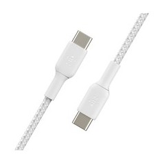 Belkin BOOST CHARGE 1m USB Type-C Cable - Premium Quality, Fast Charging, Durable & Stylish White Design